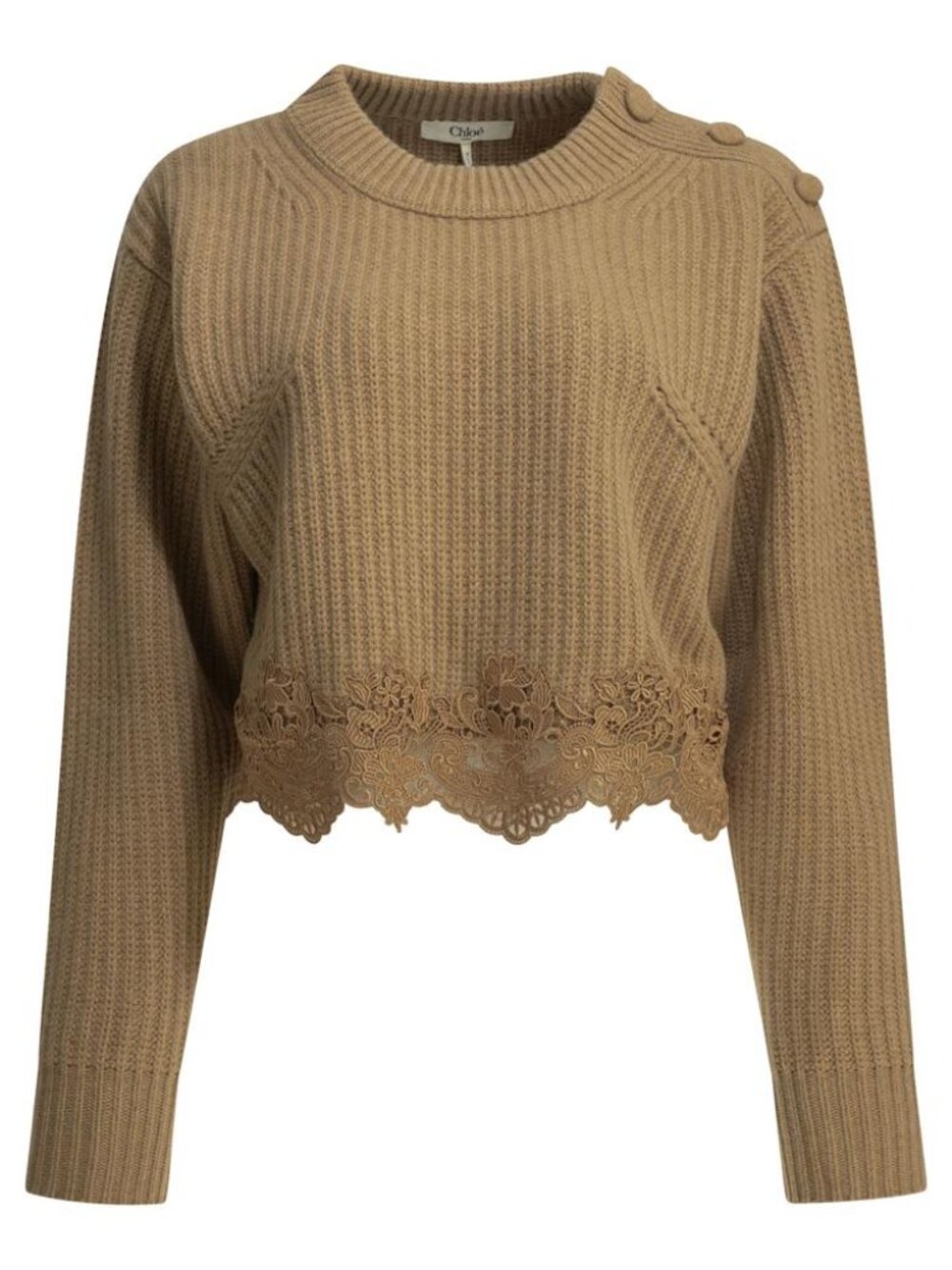 Chloé Crew-Neck Sweater With Lace Tag Size L Women